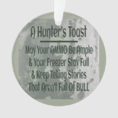 Hunter's Toast Funny Green Camouflage Ornament (Vorderseite)