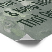 Hunter's Toast Funny Green Camouflage Poster (Ecke)