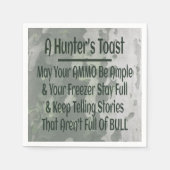 Hunter's Toast Funny Green Camouflage Serviette (Vorderseite)