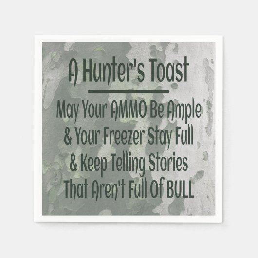 Hunter's Toast Funny Green Camouflage Serviette (Vorderseite)