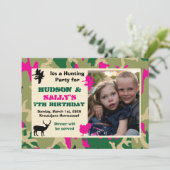 Hunting Birthday invitation, for boy an girl Invit Einladung (Stehend Vorderseite)