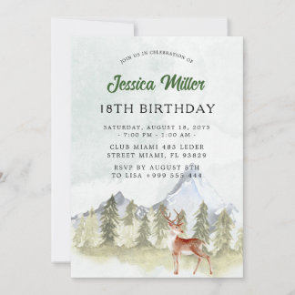 Hunting Birthday Party Invitation Einladung