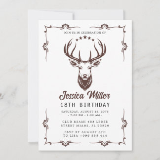 Hunting Birthday Party Invitation Einladung