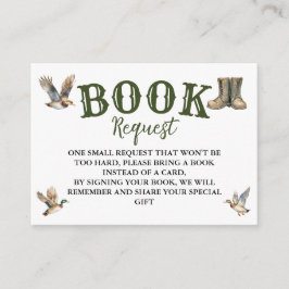 Hunting Boy Baby Shower Book Request Begleitkarte