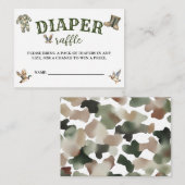 Hunting Boy Baby Shower Diaper Raffle Begleitkarte (Vorne/Hinten)