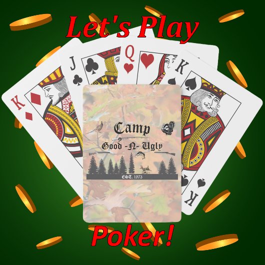 Hunting Cabin Woodland Scenes Camp Name Spielkarten