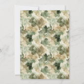 Hunting Clothesline Camo Boy Baby Shower Einladung (Rückseite)