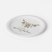 Hunting Clothesline Camo Boy Baby Shower Pappteller (Schrägansicht)