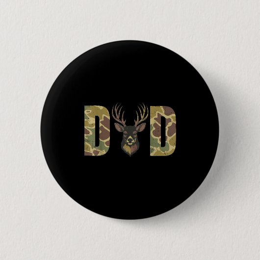 Hunting Dad Camo Deer Hunting Gift From Son Daught Button (Vorderseite)
