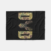 Hunting Dad Camo Deer Hunting Gift From Son Daught Fleecedecke (Vorderseite (Horizontal))