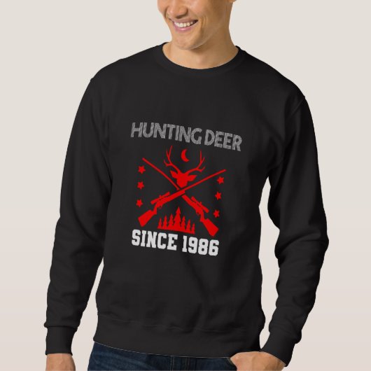 Hunting deer since 1986 sweatshirt (Vorderseite)