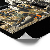 Hunting Dog Inter Bird Dog Duck Hunter Camo Retrie Poster (Ecke)
