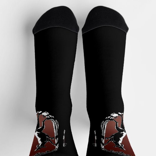 Hunting Dog Socks Hound Dog Socks Customize Socken (Oben)