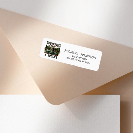 Hunting Ducks Trucks Bucks Address Label