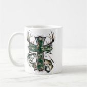 Hunting Fishing Faith - Christian Hunter Fisherman Kaffeetasse (Links)