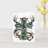 Hunting Fishing Faith - Christian Hunter Fisherman Karte (Gelbe Blume)