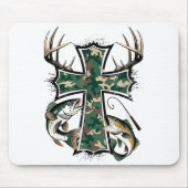 Hunting Fishing Faith - Christian Hunter Fisherman Mousepad (Vorne)