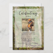 Hunting Hunter Outdoorsman Photo Funeral Program  Einladung (Vorderseite)