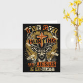 Hunting In My Veins Jesus In Heart Christian Deer Karte (Gelbe Blume)