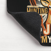 Hunting In My Veins Jesus In Heart Christian Deer  Mousepad (Ecke)