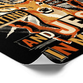 Hunting In My Veins Jesus In Heart Christian Deer  Poster (Ecke)