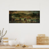 Hunting in the Forest at Compiegne Poster (Küche)