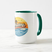 Hunting Retro Sunset Design Tasse (VorderseiteRechts)