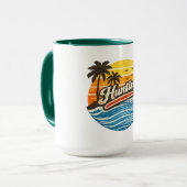 Hunting Retro Sunset Design Tasse (Vorderseite Links)