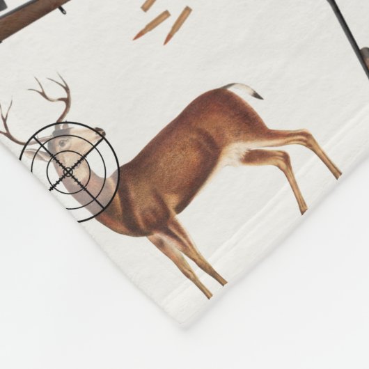 Hunting Wildlife Outdoorsman Pattern Fleecedecke (Ecke)