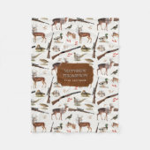 Hunting Wildlife Outdoorsman Pattern Fleecedecke (Vorderseite)