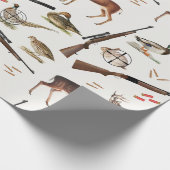 Hunting Wildlife Outdoorsman Pattern Geschenkpapier (Ecke)