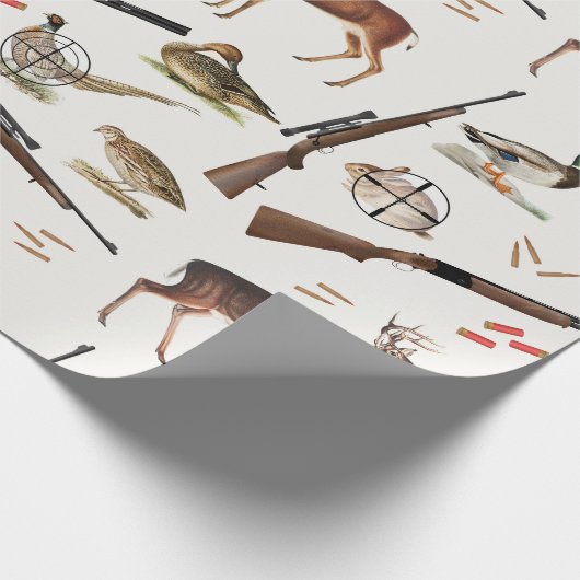 Hunting Wildlife Outdoorsman Pattern Geschenkpapier (Ecke)