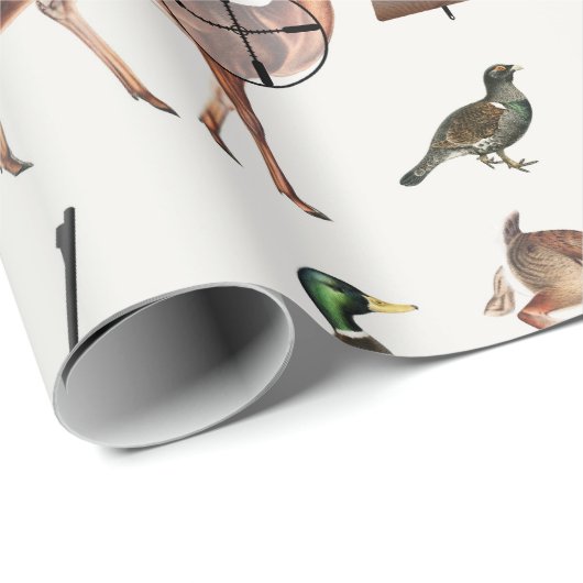 Hunting Wildlife Outdoorsman Pattern Geschenkpapier (Rolleneckpunkt)