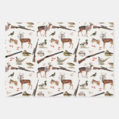 Hunting Wildlife Outdoorsman Pattern Geschenkpapier Set (Vorderseite 2)