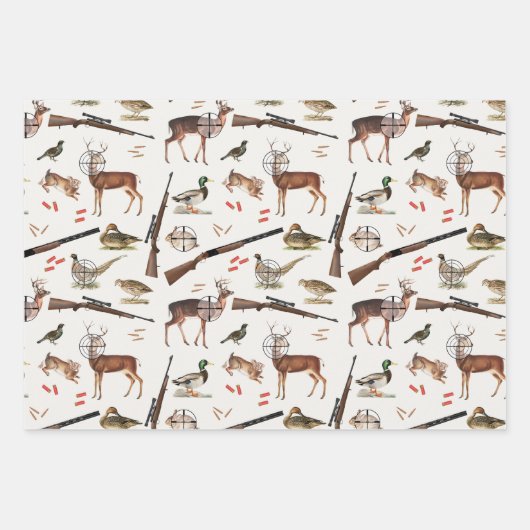 Hunting Wildlife Outdoorsman Pattern Geschenkpapier Set (Vorderseite 2)