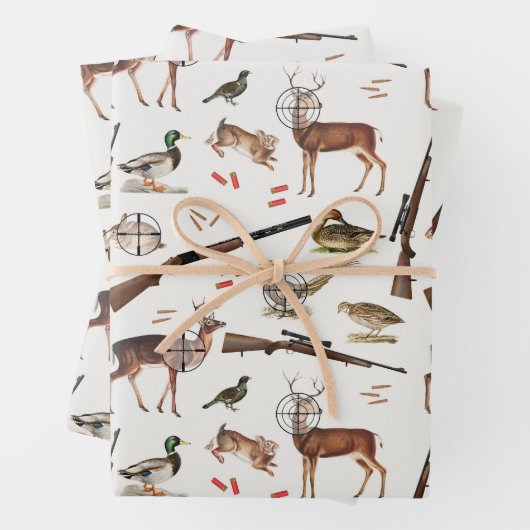 Hunting Wildlife Outdoorsman Pattern Geschenkpapier Set (Beispiel)