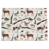 Hunting Wildlife Outdoorsman Pattern Große Geschenktüte (Vorderseite)