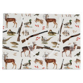 Hunting Wildlife Outdoorsman Pattern Große Geschenktüte (Rückseite)