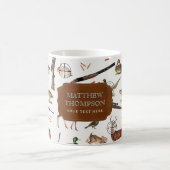 Hunting Wildlife Outdoorsman Pattern Kaffeetasse (Mittel)