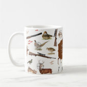Hunting Wildlife Outdoorsman Pattern Kaffeetasse (Links)