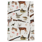 Hunting Wildlife Outdoorsman Pattern Mittlere Geschenktüte (Vorderseite)