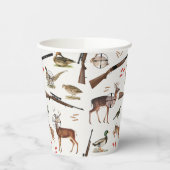 Hunting Wildlife Outdoorsman Pattern Pappbecher (Links)