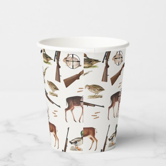 Hunting Wildlife Outdoorsman Pattern Pappbecher (Rechts)