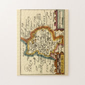 Huntingdonshire Landkreis England Alte antike Kart Puzzle (Vertikal)