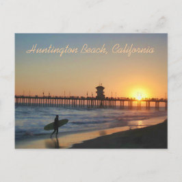 Huntington Beach bei Sunset Postcard Postkarte