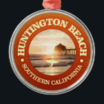 Huntington Beach (C) Ornament Aus Metall<br><div class="desc">Huntington Beach,  Kalifornien.</div>