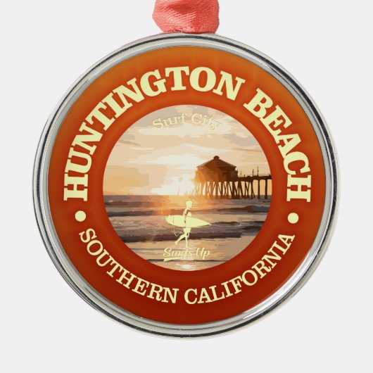 Huntington Beach (C) Ornament Aus Metall (Vorne)