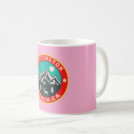 Huntington Beach Ca � Ozean � Atem Kaffeetasse (VorderseiteRechts)