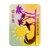Huntington Beach CA Surf City USA Postcard Magnet (Vertikal)