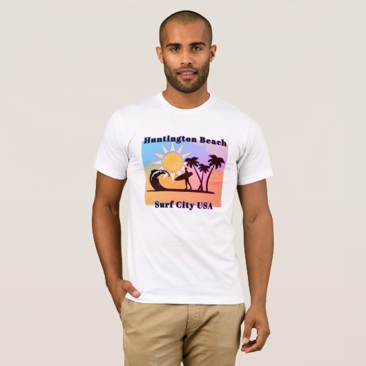 Huntington Beach CA Surf City USA T-Shirt (Vorne ganz)
